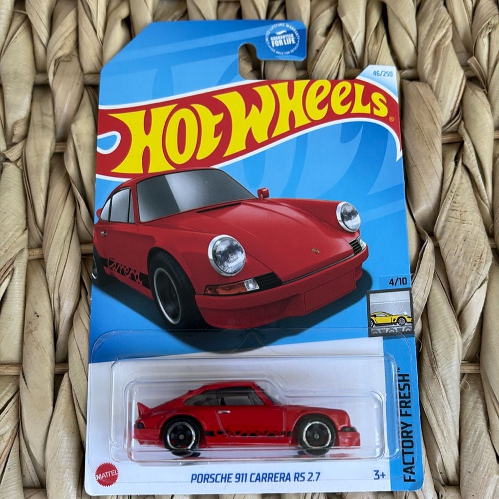 Hot Wheels Porsche 911 Carrera RS 2.7 Hotwheels Red Car Diecast Metal New 2024